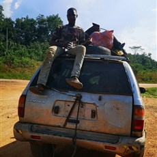 Kahnple to Ganta - our taxi