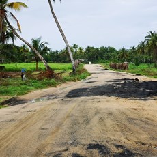 Leaving Cotonou - beach road begins