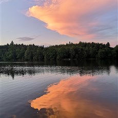 Kemp Knížecí pond, east of Tabor