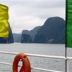 Between Tuan Chau island and Cat Ba island