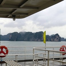 Between Tuan Chau island and Cat Ba island
