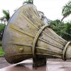 Large loudspeakers used to blast propaganda into south Vietnam