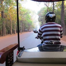 Tuk tuk ride to temple area - Siem Reap