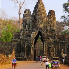 Angkor Thom city gate and moat