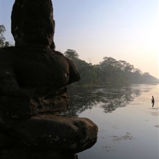 Angkor Thom city gate and moat
