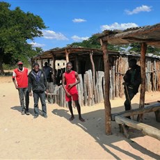 Cahama to Shebemba - beer break in Caila