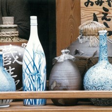 Kurashiki - sake bottles