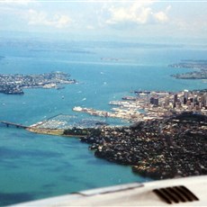 Auckland (taken from air at trip end)